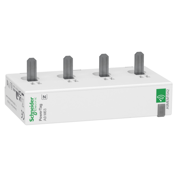 Schneider Electric A9MEM1542, Acti 9 PowerTag, 63 Amper, 4 Kutuplu, Wireless Enerji Sensörü, Alttan Montaj, Kablosuz