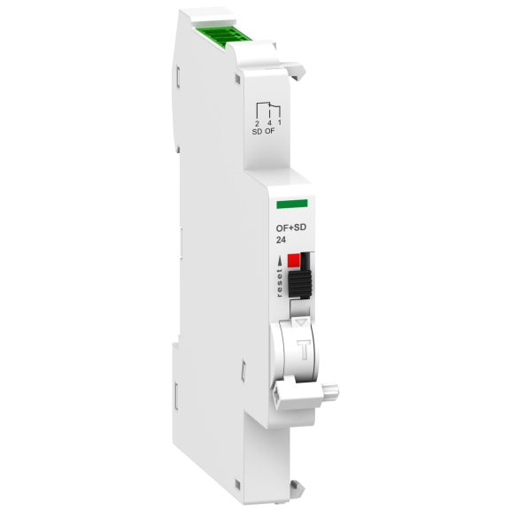 Schneider Electric A9N26899, Acti 9, Düşük Seviye Yardımcı Kontak OF-SD, 1NA+1NK, 24 Volt DC