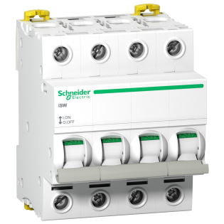 Schneider Electric A9S65492, Acti9 iSW, 125 Amper, 4 Kutuplu, Yük Ayırıcı
