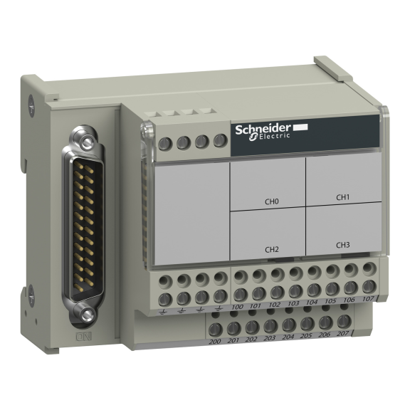Schneider Electric ABE7CPA412, Modicon M340/M580, BMXART Modülleri için Cold Junction Kompanzasyonlu Ön Bağlantı Modülü, 4 Termokupl için