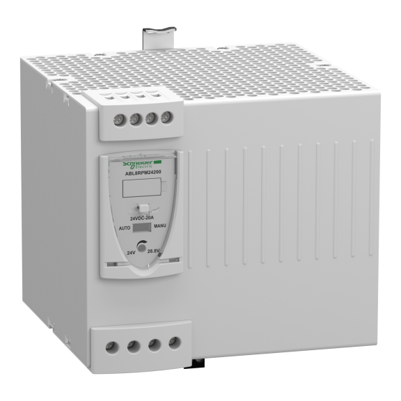 Schneider Electric ABL8RPM24200, Phaseo ABL7, 480 W, 20 Amper, 24 Volt DC, Ray Tipi Güç Kaynağı, Monofaze 100-120 Volt AC veya 200-240 Volt AC Giriş Gerilimi