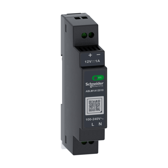 Schneider Electric ABLM1A12010, Phaseo ABL7, 12 W, 1 Amper, 12 Volt DC, Ray Tipi Güç Kaynağı, Monofaze 100-240 Volt AC Giriş Gerilimi