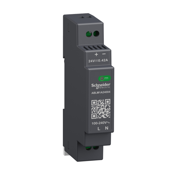Schneider Electric ABLM1A24004, Phaseo ABL7, 10 W, 0.4 Amper, 24 Volt DC, Ray Tipi Güç Kaynağı, Monofaze 100-240 Volt AC Giriş Gerilimi