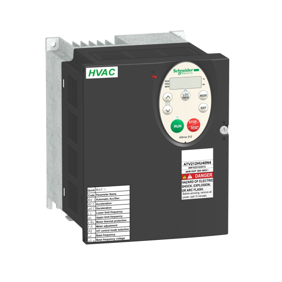 Schneider Electric ATV212HU30N4, Altivar 212 HVAC, 3 kW, 7.2 Amper, Hız Kontrol Cihazı, Trifaze 380-480 Volt AC
