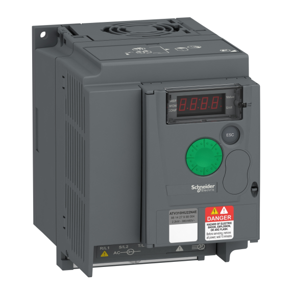 Schneider Electric ATV310HU22N4E, Altivar 310, 2.2 kW, 5.5 Amper, Hız Kontrol Cihazı, Trifaze 380-460 Volt AC Besleme Gerilimi