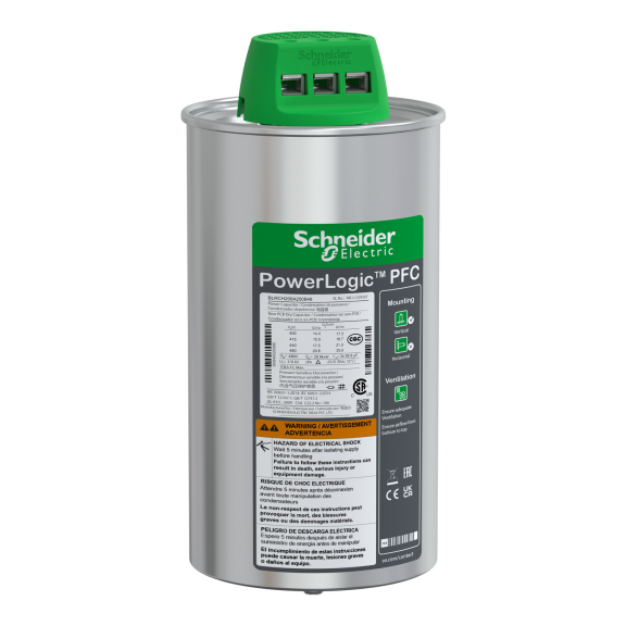 Schneider Electric BLRCH208A250B48, PowerLogic VarPlusCan, 20.8 kVAR, 480 Volt, Trifaze, Ağır Yük Kondansatörü