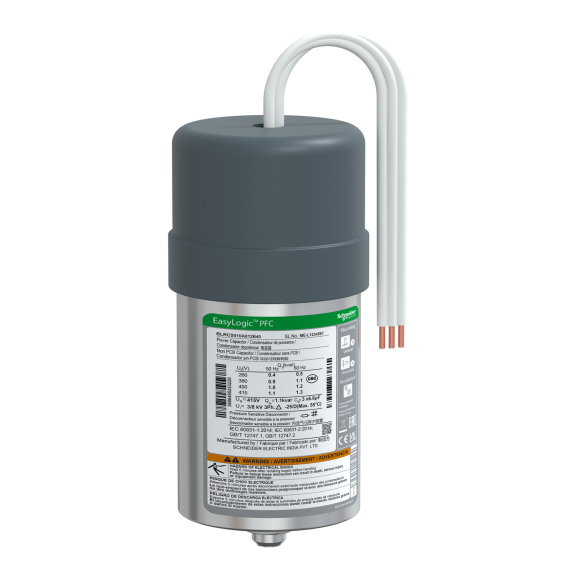 Schneider Electric BLRCS010A012B40, EasyLogic EasyCan, 1 kVAR, 400 Volt, Trifaze, Standart Yük Kondansatörü