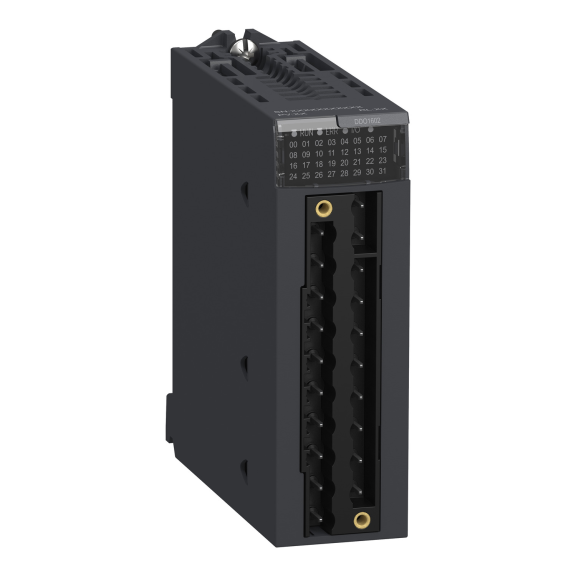 Schneider Electric BMXDDO1602, Modicon M340/M580, Programlanabilir Otomasyon Kontrolörleri için Dijital Çıkış Modülü, 16 Transistör Çıkış, 24 Volt DC, 0.5 Amper