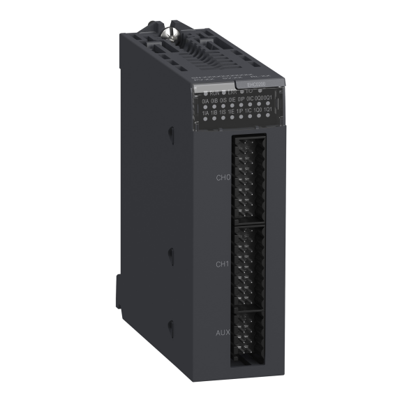 Schneider Electric BMXEHC0200, Modicon M340/M580, Programlanabilir Otomasyon Kontrolörleri için 2 Kanallı Hızlı Sayaç Modülü, Kanal Başına 6 Giriş ve 2 Çıkış
