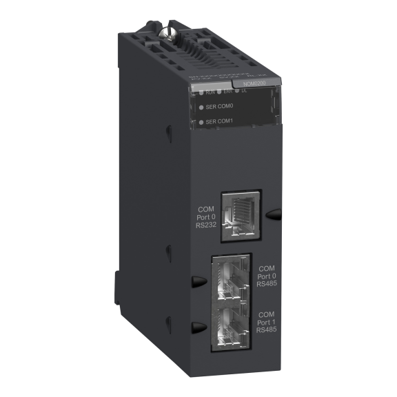 Schneider Electric BMXNOM0200, Modicon M340, Programlanabilir Otomasyon Kontrolörleri için Haberleşme Modülü, RS232 ve RS485 Seri Portlu