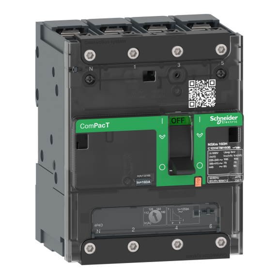 Schneider Electric C11F6TM063B, ComPact NSXm, 45-63 Amper, 4 Kutuplu, 36 kA, Kompakt Şalter, NSXm63F, TM63D