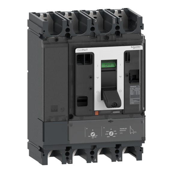 Schneider Electric C63S4TM500D, ComPact NSX DC, 350-500 Amper, 4 Kutuplu, 100 kA, Kompakt Şalter, NSX630S, TM500D