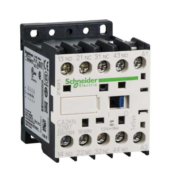 Schneider Electric CA2KN31Q7, TeSys K, 3NA+1NK, Mini Yardımcı Kontaktör, 380-400 Volt AC