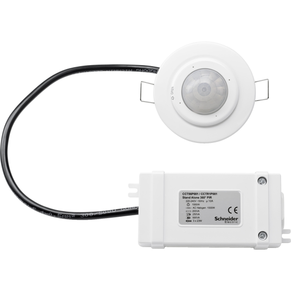 Schneider Electric CCT56P001, Argus, İç Ortam PIR Hareket Dedektörü, 360°, Asma Tavan Uygulamaları için
