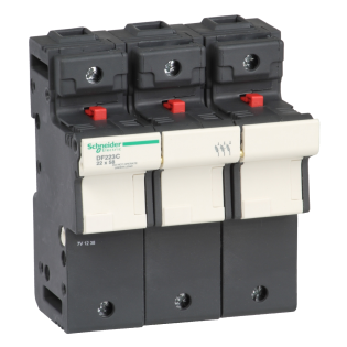Schneider Electric DF223C, TeSys DF, 125 Amper, 3 Kutuplu, Kartuş Sigorta Yuvası, 22x58mm Sigortalar için