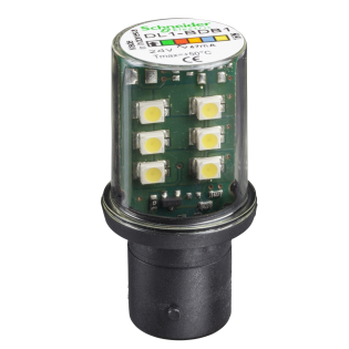 Schneider Electric DL1BDB1, Harmony XVB, Işıklı İkaz Lambaları ve Işıklı Kolonlar için Beyaz Led Ampul, 24 Volt AC/DC