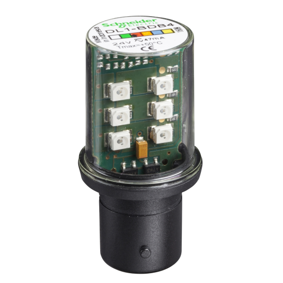 Schneider Electric DL1BDB4, Harmony XVB, Işıklı İkaz Lambaları ve Işıklı Kolonlar için Kırmızı Led Ampul, 24 Volt AC/DC