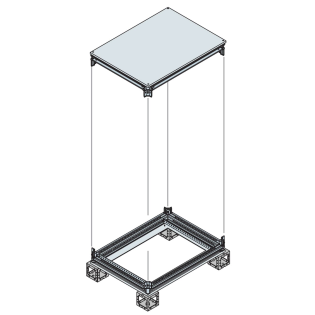 ABB EK1010KN, IS2 Serisi, Dikili Tip Modüler Panolar için Taban ve Taban Modülü, 1000Gx1000D mm