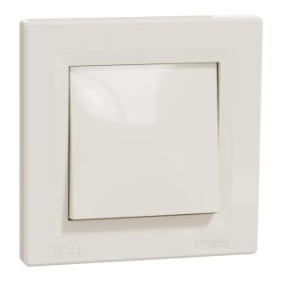 Schneider Electric EPH0400423, Asfora, Krem, Vavien Anahtar, IP44, Çerçeveli