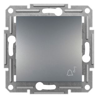 Schneider Electric EPH0800162, Asfora Plus, Çelik, Liht Anahtarı, Zil İşaretli, Çerçevesiz