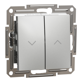 Schneider Electric EPH1300161, Asfora Plus, Alüminyum, Jaluzi Kumanda Liht Anahtarı, Çerçevesiz