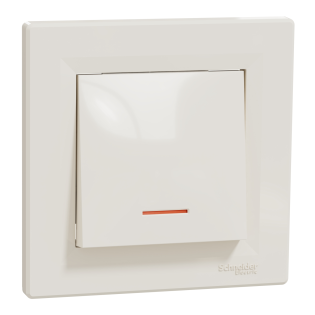 Schneider Electric EPH1400123, Asfora, Krem, Anahtar, Işıklı, Çerçeveli
