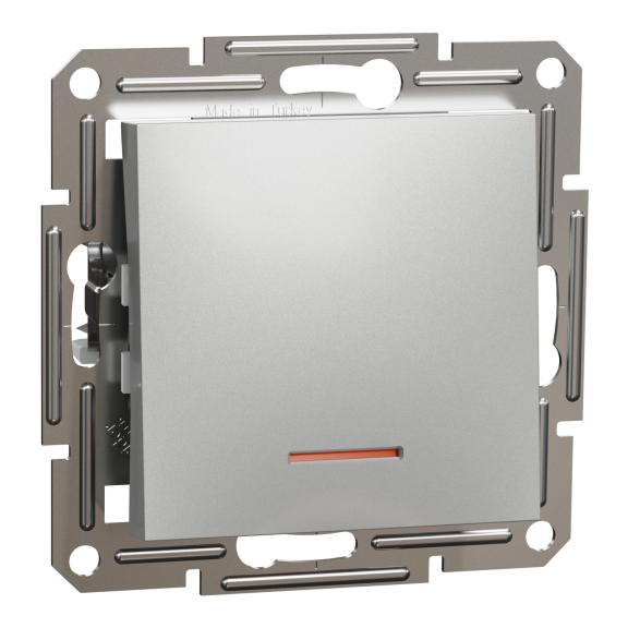 Schneider Electric EPH1400161, Asfora Plus, Alüminyum, Anahtar, Işıklı, Çerçevesiz