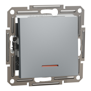 Schneider Electric EPH1400162, Asfora Plus, Çelik, Anahtar, Işıklı, Çerçevesiz