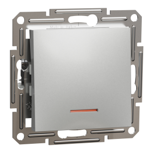 Schneider Electric EPH1500161, Asfora Plus, Alüminyum, Vavien Anahtar, Işıklı, Çerçevesiz