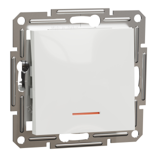Schneider Electric EPH1570121, Asfora, Beyaz, Vavien Anahtar, Işıklı, Çerçevesiz