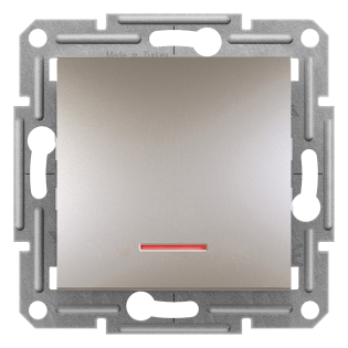 Schneider Electric EPH1600169, Asfora Plus, Bronz, Liht Anahtarı, Işıklı, Çerçeveli