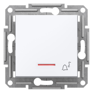 Schneider Electric EPH1770121, Asfora, Beyaz, Liht Anahtarı, Işıklı, Zil İşaretli, Çerçevesiz