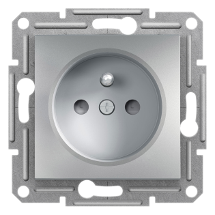 Schneider Electric EPH2800261, Asfora Plus, Alüminyum, UPS Priz, Çocuk Korumalı, Çerçeveli