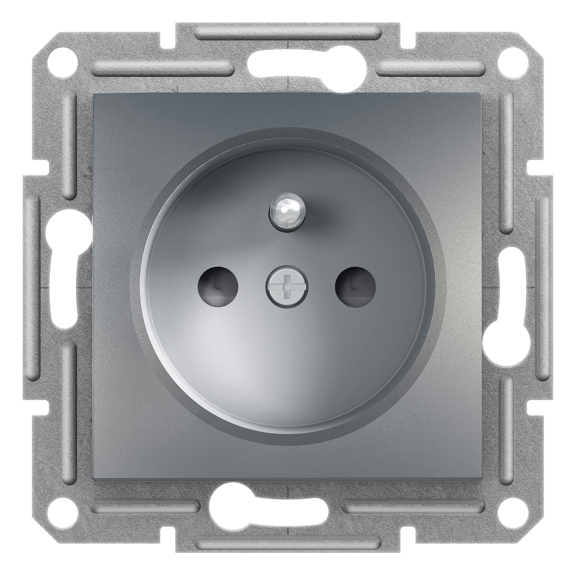 Schneider Electric EPH2800262, Asfora Plus, Çelik, UPS Priz, Çocuk Korumalı, Çerçeveli