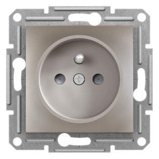 Schneider Electric EPH2800269, Asfora Plus, Bronz, UPS Priz, Çocuk Korumalı, Çerçeveli