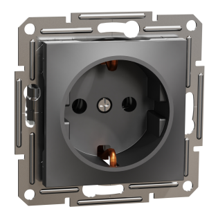 Schneider Electric EPH2900171, Asfora Plus, Antrasit, Topraklı Priz, Çerçevesiz
