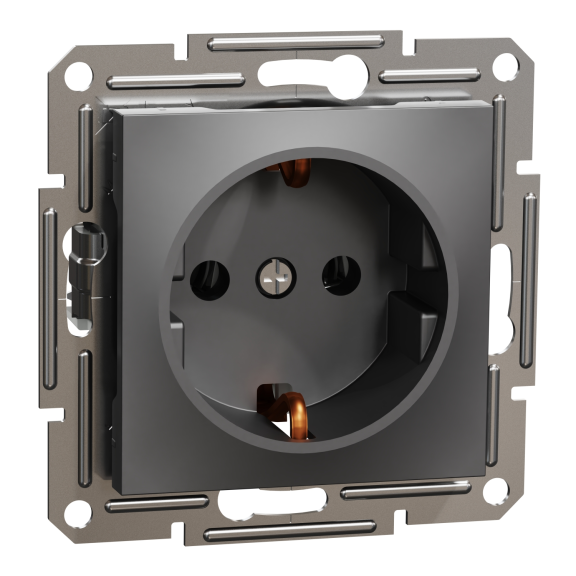 Schneider Electric EPH2900171, Asfora Plus, Antrasit, Topraklı Priz, Çerçevesiz