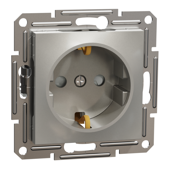 Schneider Electric EPH2900269, Asfora Plus, Bronz, Topraklı Priz, Çocuk Korumalı, Çerçevesiz