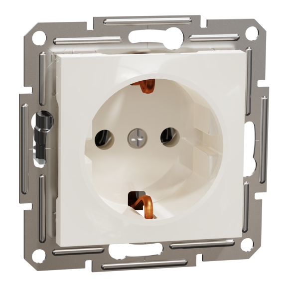 Schneider Electric EPH2970123, Asfora, Krem, Topraklı Priz, Çerçevesiz