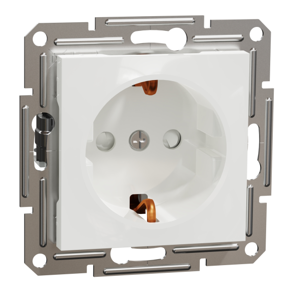 Schneider Electric EPH2970221, Asfora, Beyaz, Topraklı Priz, Çocuk Korumalı, Çerçevesiz