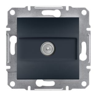 Schneider Electric EPH3200371, Asfora Plus, Antrasit, TV Prizi, Geçişli, 8dB, Çerçevesiz