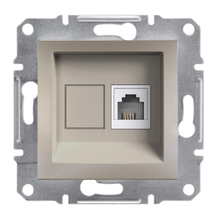 Schneider Electric EPH4100169, Asfora Plus, Bronz, Nümeris Telefon Prizi, RJ11, Çerçevesiz