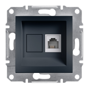 Schneider Electric EPH4100171, Asfora Plus, Antrasit, Nümeris Telefon Prizi, RJ11, Çerçevesiz