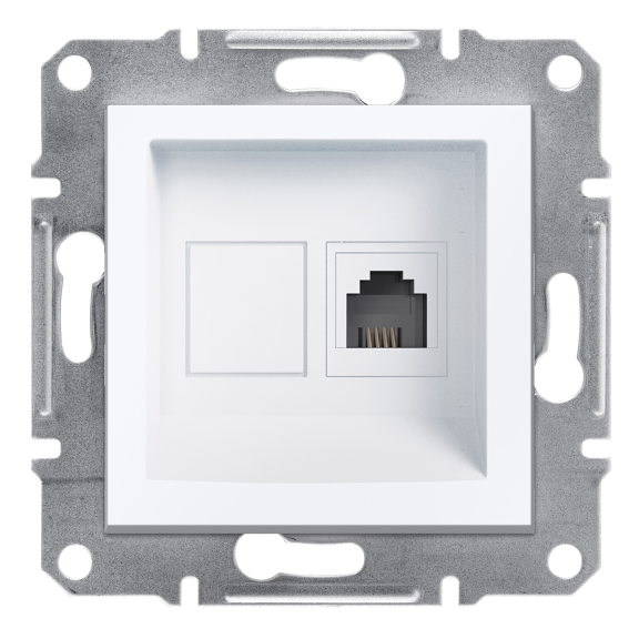 Schneider Electric EPH4170121, Asfora, Beyaz, Nümeris Telefon Prizi, RJ11, Çerçevesiz