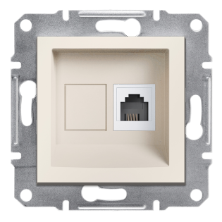Schneider Electric EPH4170123, Asfora, Krem, Nümeris Telefon Prizi, RJ11, Çerçevesiz