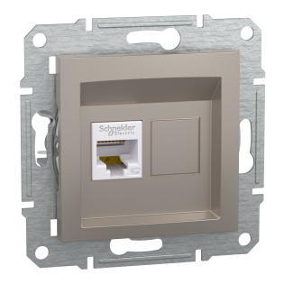Schneider Electric EPH4300169, Asfora Plus, Bronz, Data İnternet Prizi, RJ45, CAT 5e-UTP, Çerçevesiz