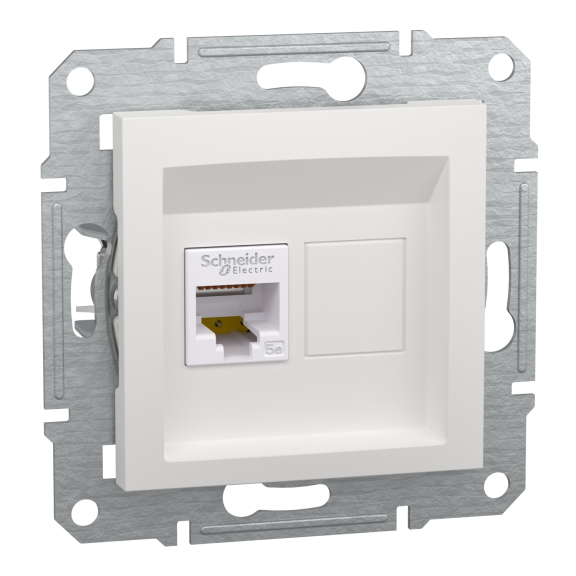 Schneider Electric EPH4370121, Asfora, Beyaz, Data İnternet Prizi, RJ45, CAT 5e-UTP, Çerçevesiz