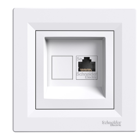 Schneider Electric EPH4370521, Asfora, Beyaz, Data İnternet Prizi, RJ45, Konnektörsüz, Çerçevesiz