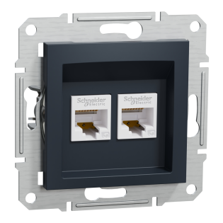Schneider Electric EPH4400171, Asfora Plus, Antrasit, Data İnternet Prizi, RJ45, CAT 5e-UTP, İkili, Çerçevesiz