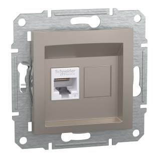 Schneider Electric EPH4700169, Asfora Plus, Bronz, Data İnternet Prizi, RJ45, CAT 6-UTP, Çerçevesiz